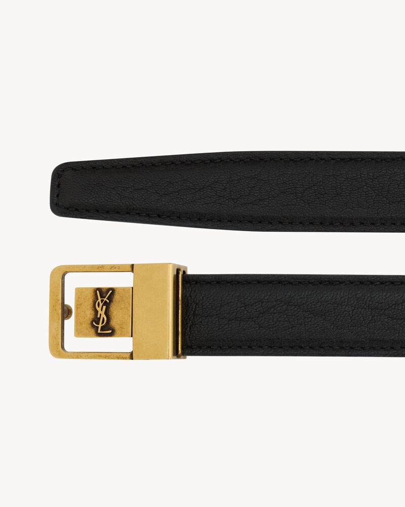 la 66 buckle thin belt in grained lambskin - Image 2